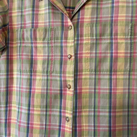 Vintage Abercrombie Grandmacore Plaid Blouse Sz Medium - Picture 3 of 8